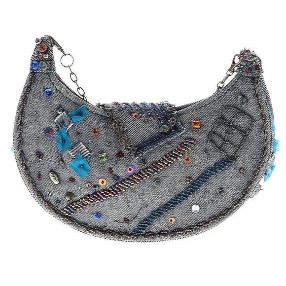 NWT MARY FRANCES "In The 80s" Beaded Designer Embellished Crossbody Handbag - Picture 4 of 6